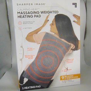 SHARPER IMAGE Massaging Weighted Heating Pad NIB